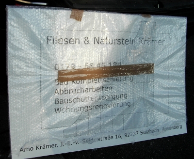 Fertige Bautafel Copyright by Fliesen & Naturstein Krämer